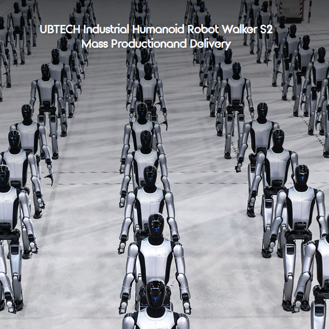 Nuevo Robot UBTECH Walker S2 con 52 Ejes y Carga Útil de 15 KG para Inspección de Montaje, Logística y Automatización